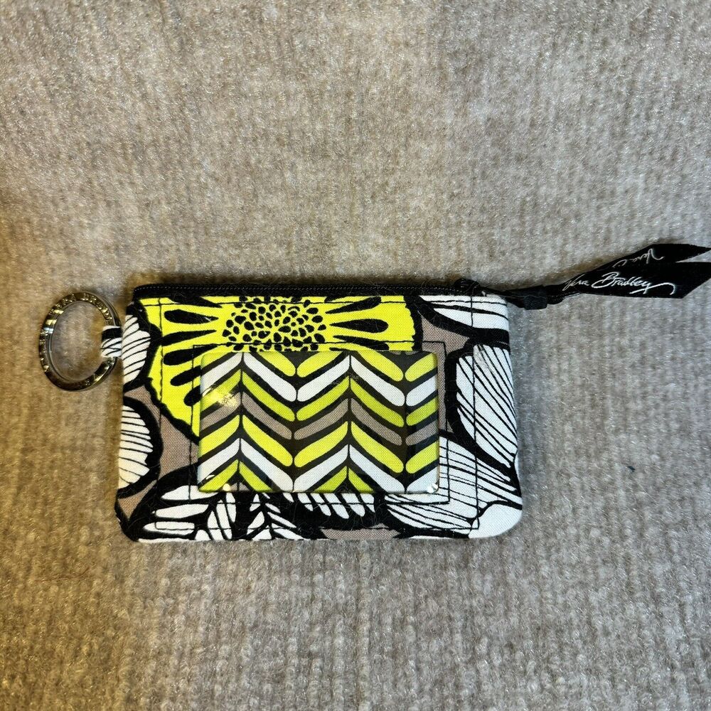 Vera Bradley‎ zip ID Case in Citron Pattern